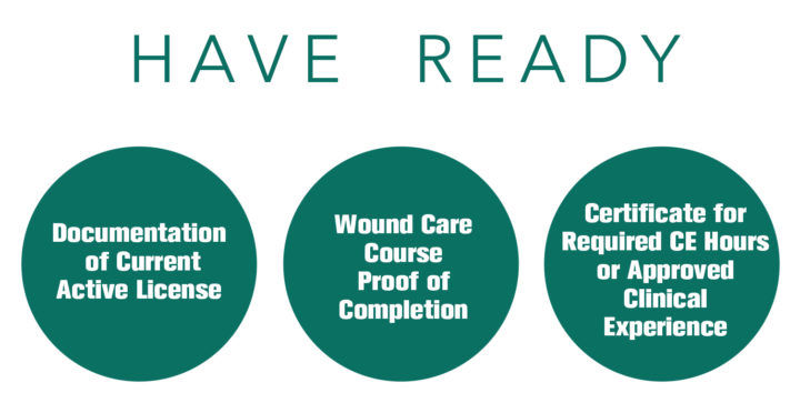 required info for wound care certification wound care course completion