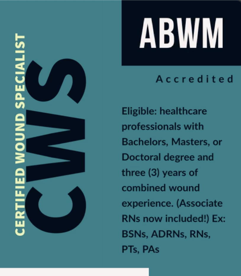 the cws® certification certified wound specialist